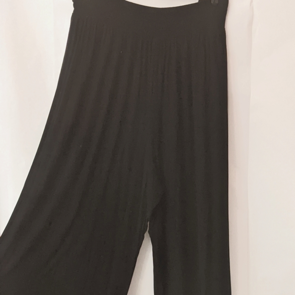 Cacique Black Pleated Wide-leg Sleep Pant Sz26